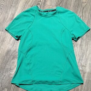 Spyder Active Women's Ribbed Short Sleeve Tee Shirt Green size S